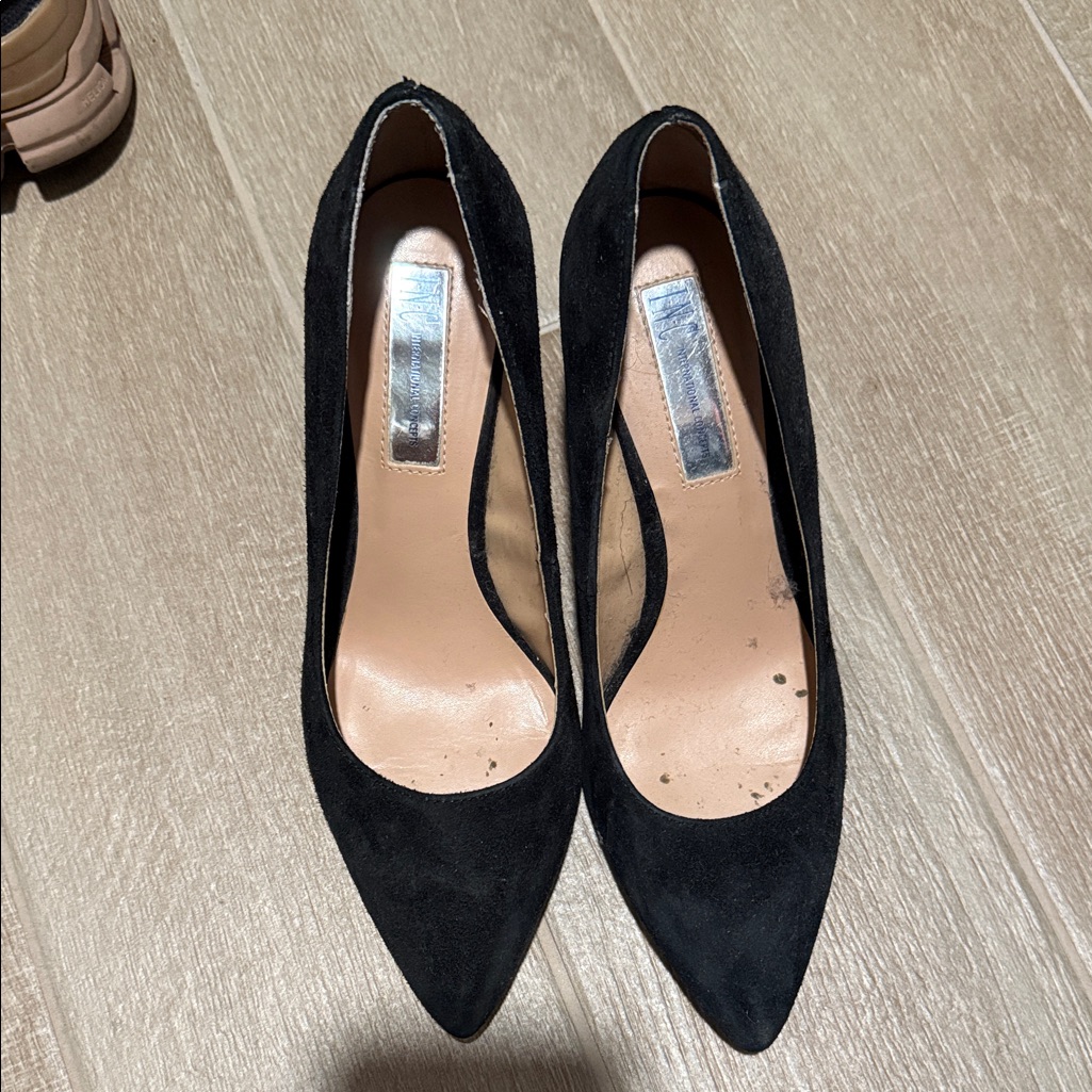 Inc International Concepts Black Suede Heels